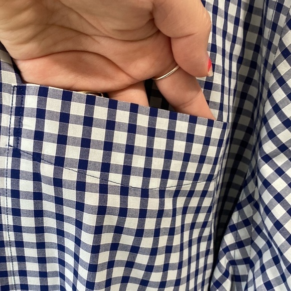 Mens Rochester Long Sleeve Button Up Egyptian Cotton Non Iron Shirt - Picture 2 of 7